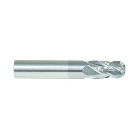 Morse Single End Mill, Ball Nose Center Cutting Regular Length, Series 5942C, 2964 Cutter Dia, 3 Overa 92641